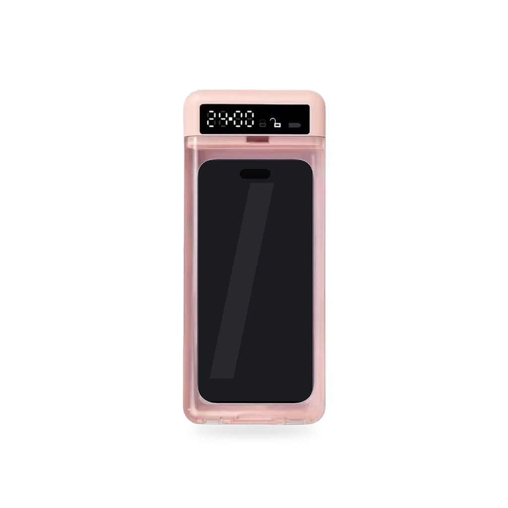 Capsule rosa: caja transparente con temporizador para el móvil